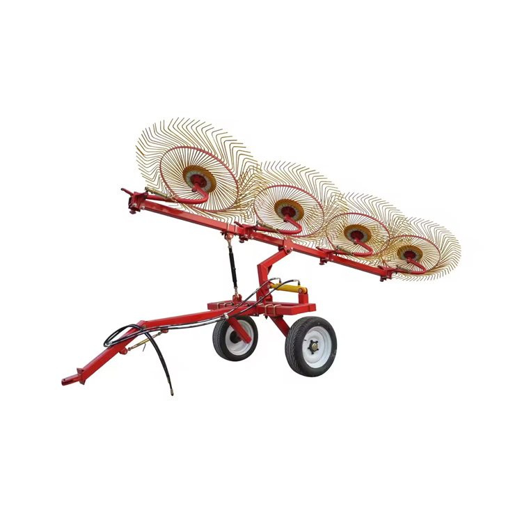 芝生の車輪のレーキ